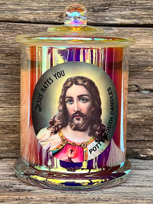 JESUS HATES YOU Candle